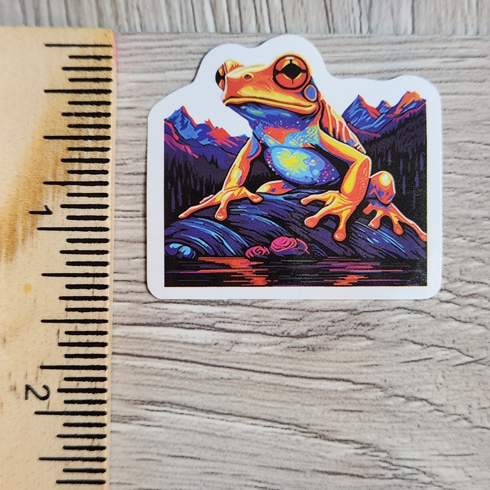 10 for $10 Funky Frog Stickers Decals Psychedelic Frogs Animal Sticker